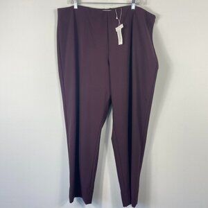 NWT VINCE Pants Plus Size Maroon Burgundy Purple Pull On Career Pants XXXL 3X